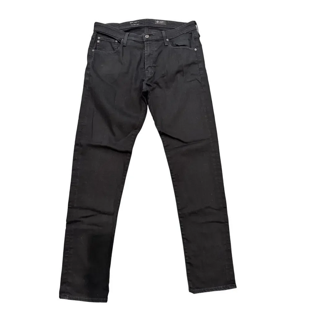 AG Adriano Goldschmied Men's Size 36x34 Black Tellis Modern Slim Jeans